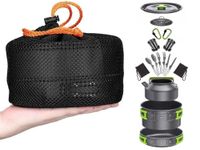 ZESTAW GARNKÓW TURYSTYCZYCH NACZYNIA KEMPING CZAJNIK PATELNIA GARNEK 18W1