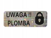 PLOMBY GWARANCYJNE STICKERY 30x11 HOLOGRAM 250SZT TWÓJ NADRUK !