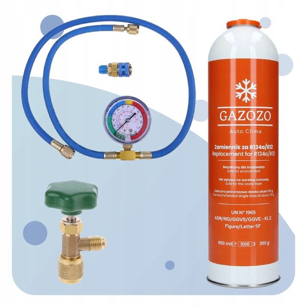 Zestaw CZYNNIK CHŁODNICZY R134a do KLIMATYZACJI SAMOCHODOWEJ i AGD zdjęcie 4