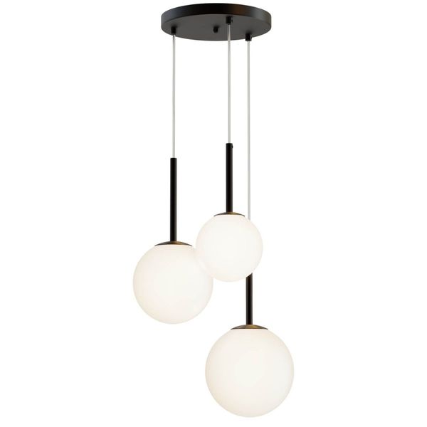 Potrójna lampa wisząca Basic Form MOD321PL-03B zwisy czarne zdjęcie 1