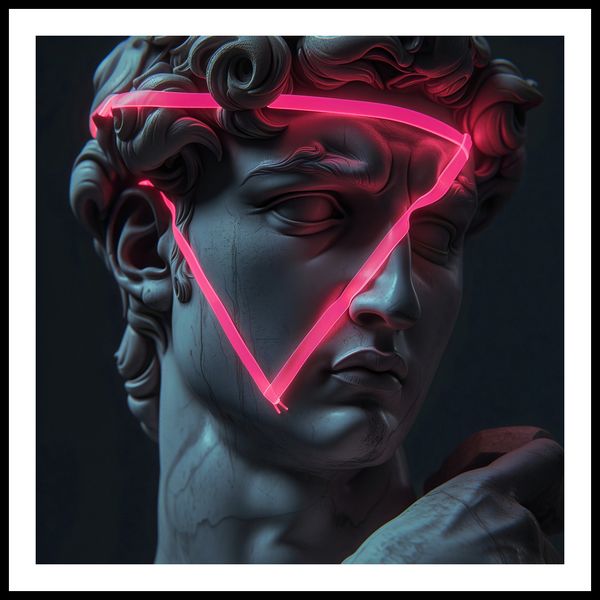 Plakat 60x60cm Neonowy Renesans zdjęcie 3