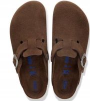 Chodaki Klapki Damskie Birkenstock Boston Braided Oliwkowe Zamsz r. 39