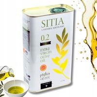Zdrowa GRECKA oliwa z oliwek niska kwasowość SITIA 0,2% 1L data aż do 03/27