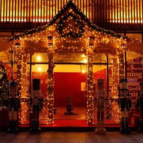 LAMPKI CHOINKOWE 500 LED ŚWIĄTECZNE ZEWNĘTRZNE WEWNĘTRZNE CIEPŁE BIAŁE 35m na Arena.pl