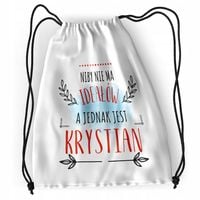 Plecak Dla Krystiana Sportowy Szkolny Worek Torba Z Nadrukiem Ze Zdjęciem