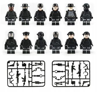 figurki klocki SWAT Police 12szt +karta lego zPL