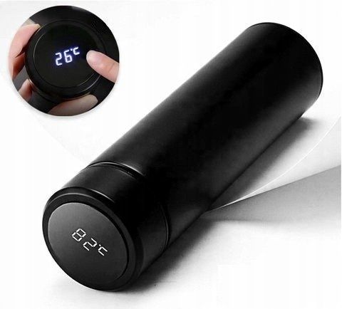 TERMOS KUBEK TERMICZNY SMART WYŚWIETLACZ LED TEMPERATURA 500ml Czarny na Arena.pl