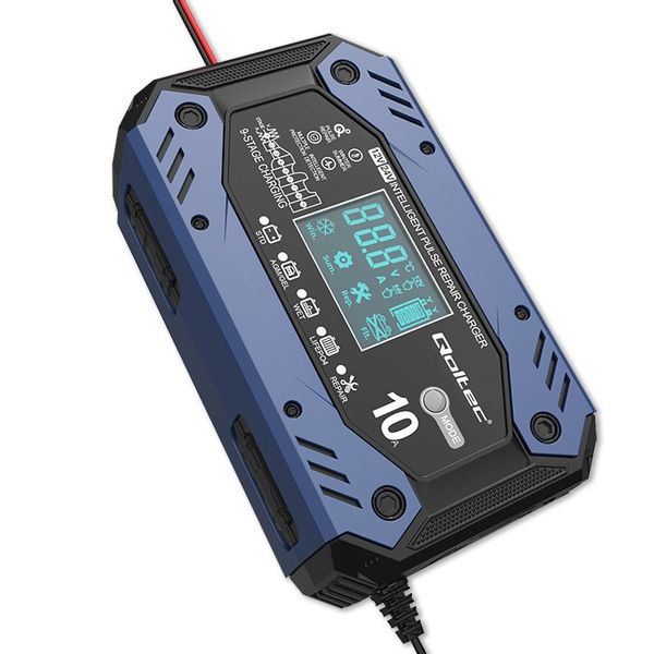 Prostownik ładowarka do akumulatora z funkcją naprawy 12-24V 10A LCD zdjęcie 11