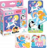 UKŁADANKA PUZZLE EDUKACYJNE Koniki 5x9 elementów CZU CZU gra dla DZIECI 3+