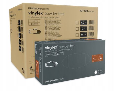 Rękawice winylowe vinylex powder-free XL karton 10 x 100 na Arena.pl