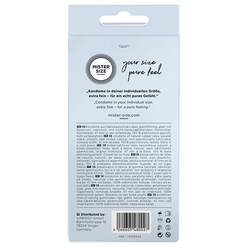 condoms 47 mm 10 pieces mister.size na Arena.pl