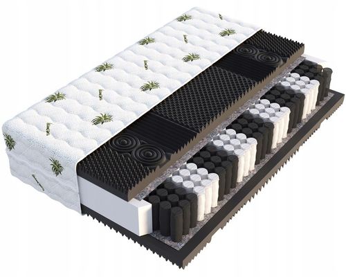 Materac LUX EKO pocket strefowy MASUJĄCY pianka 7cm profilowana 90x200 na Arena.pl