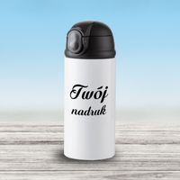 Dziecięcy bidon ze stali nierdzewnej z Twoim nadrukiem - biały