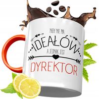 Kubek Pomarańczowy Dla Dyrektora Prezent Z Nadrukiem Ze Zdjęciem