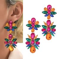 Kolczyki złote żywe kolory piękne wieczorowe glamour WESELE wiszące