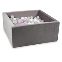 Suchy basen z piłeczkami 400 sztuk 90x90x40 Velvet lila (białe, różowe jasne perłowe, opalizujące)