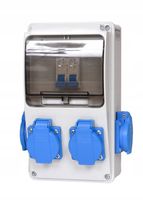 ROZDZIELNICA ERBETKA OGRODOWA ZABEZPIECZONA BEZPIECZNIKI 4X230V MODUŁY