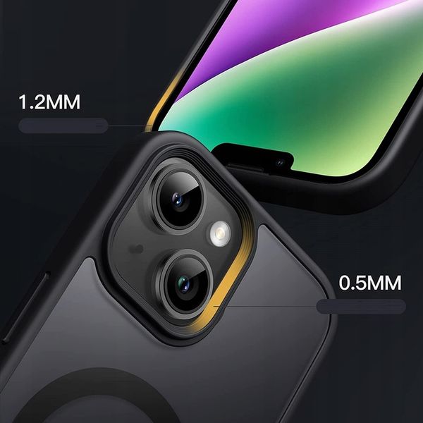 Etui Do iPhone 14 +Szkło 9H WZMACNIANE 360° Matt Case Do Magsafe zdjęcie 2