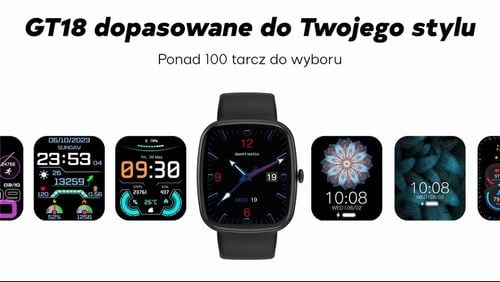 smartwatch męski gravity gt18-6 czarny pasek silikonowy + granatowy pasek na Arena.pl