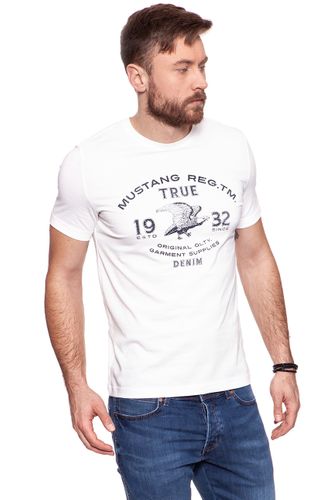 MUSTANG BASIC PRINT T-SHIRT CLOUD DANCER 1006677 2020 L na Arena.pl