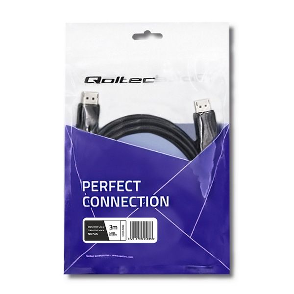 Qoltec DisplayPort v1.4 męski | DisplayPort v1.4 męski | 8K | 3m zdjęcie 8