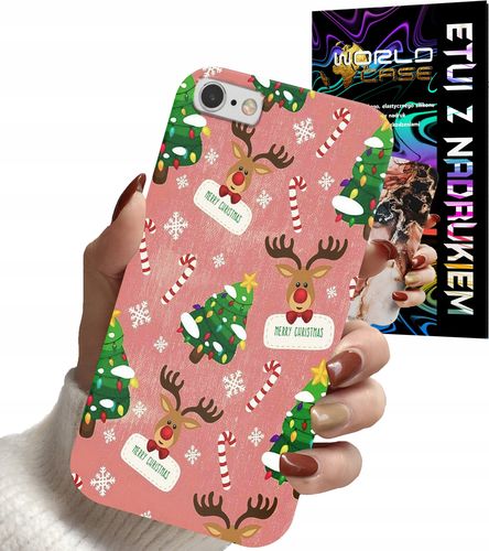 ETUI CASE DO IPHONE 6 PLUS - ŚWIĄTECZNE WZORY NA ŚWIĘTA RENIFER CHOINKA na Arena.pl