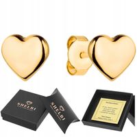 Kolczyki złote serca serduszka na prezent pr. 585 + grawer damskie piękne