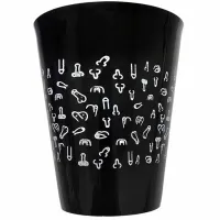 diablo picante kubek 500 ml czarny z białym wzorem humorystycznym