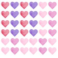 Naklejki Dla Dzieci Akwarelowe SERCA Różowe Serduszka ZESTAW 60cm x 30cm