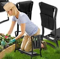 TABORET OGRODOWY KLĘCZNIK KRZESŁO DO OGRODU SKŁADANE MOCNE 3w1
