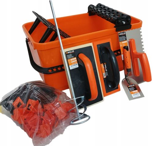 SOLID Wiadro do fugowania 20l mieszadło gąbka paca kielnia 8 el. na Arena.pl