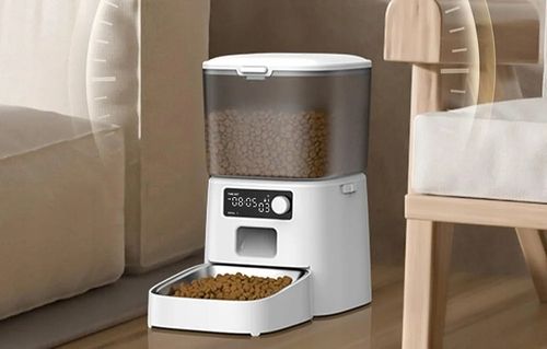 Oneisall Automatyczny Dozownik Miska Karmy Dla Psa Kota Biały 1.2 Podajnik na Arena.pl