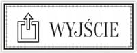Tabliczka Grawer na Drzwi informacyjna WYJŚCIE