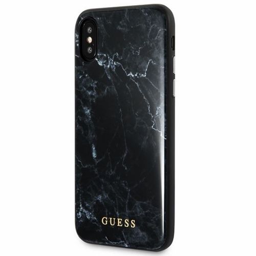 Guess Marble - Etui iPhone X (czarny) na Arena.pl