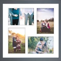 Ramka kwadratowa na 4 zdjęcia Hekla 34x34x4 MDF galeria srebrny 1szt.