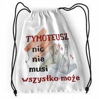 Plecak Dla Tymoteusza Sportowy Szkolny Worek Torba Z Nadrukiem Ze Zdjęciem