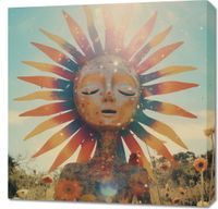 Obraz 70x70cm Słoneczna Medytacja