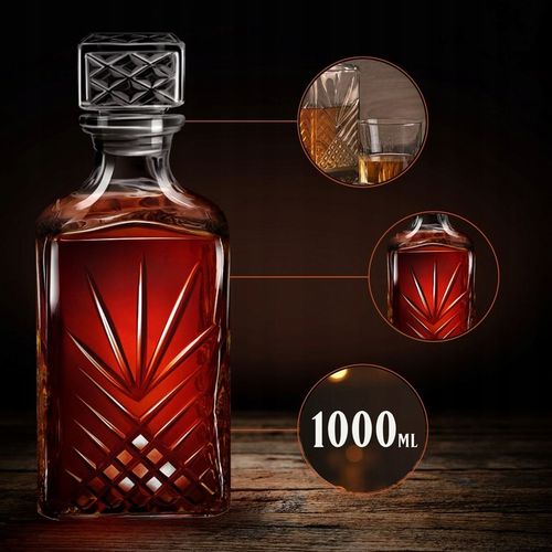 Karafka 6 Szklanek Zestaw do Whisky z Grawerem Prezent na Urodziny Imieniny na Arena.pl