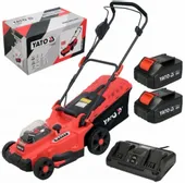 YATO KOSIARKA AKUMULATOROWA 36V 18V BEZSZCZOTKOWA DO TRAWY 2x4Ah 37CM 50L