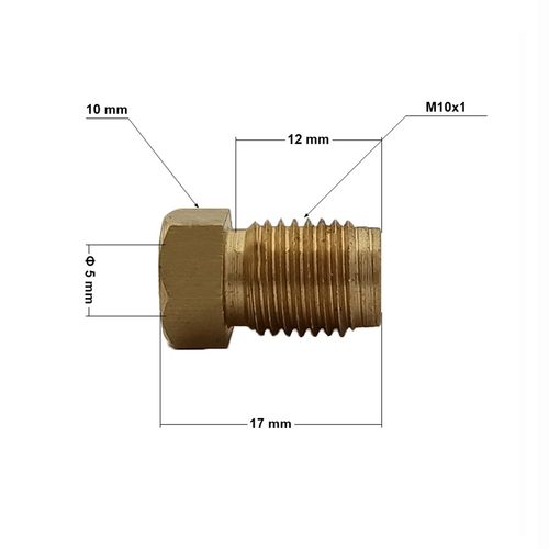 KPS-5M Mosiężna Końcówka przewodu hamulcowego sztywnego 3/8"x24 UNF AN3 na Arena.pl