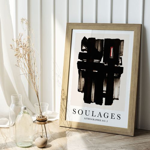 Plakat soulages abstrakcja obraz 40x50 cm na Arena.pl