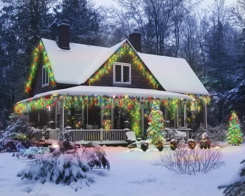 kurtyna led całoroczna sterowana aplikacją dekoracja świetlna 400 girlanda na Arena.pl