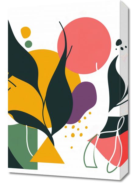 Obraz 40x60cm Kolorowa Abstrakcja Botaniczna zdjęcie 1
