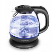 Mini czajnik elektryczny 1L 2200W szklany PODŚWIETLENIE LED