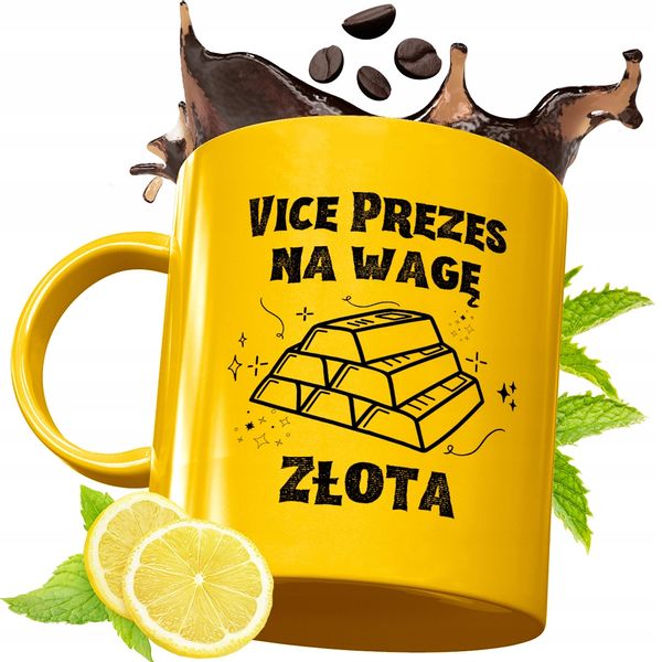 Złoty Kubek Premium Dla Vice Prezesa Prezent Z Nadrukiem Ze Zdjęciem zdjęcie 1