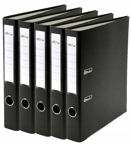 SEGREGATOR A4 50mm WZMOCNIONY OKUTY CZARNY x 5 szt na Arena.pl