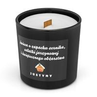 ŚWIECA zapachowa z DREWNIANYM knotem na ŚWIĘTA