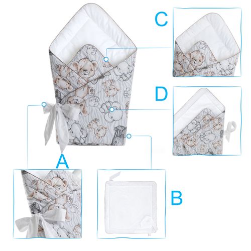 ROŻEK DLA NIEMOWLĄT 75x75 cm HOBBYKIDS ZEBRA I LEW na Arena.pl