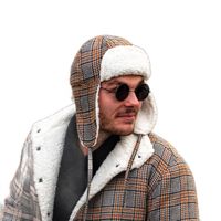 Ciepła czapka w stylu Aviator z nausznikami Size: 54-56cm