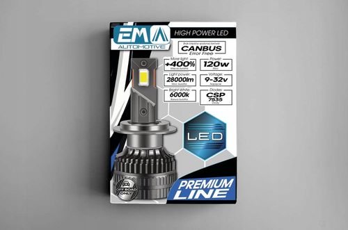 Żarówki Retrofit LED H7 CSP 120W 28000LM MOCNE CANBUS na Arena.pl